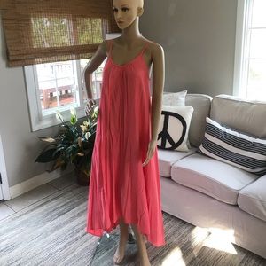 Pink stitch shift dress